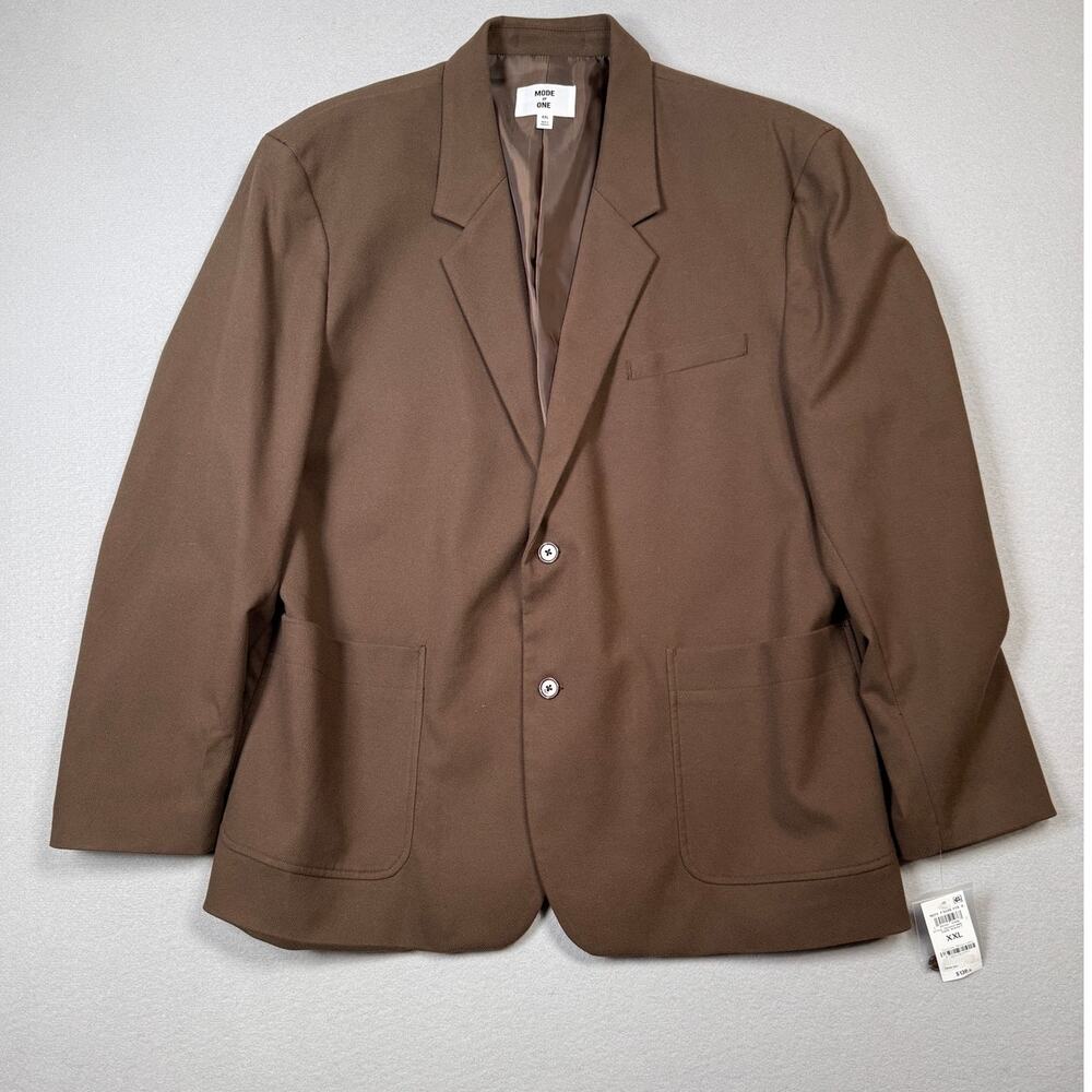 Mode of One Men's Relaxed-Fit Suit Blazer, Epsom Walnut XXL  $139